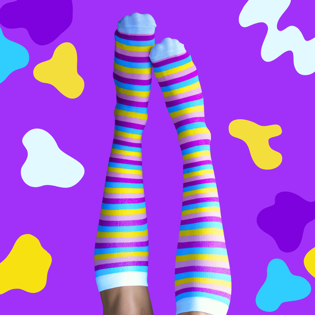 Multi Stripes Compression Socks Nurse Circulatory Funky Sock Co