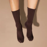 Crew Length Compression Socks Chocolate Bamboo