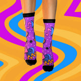 Crew Compression Socks 3 Pack Retro Bamboo - Funky Sock Co