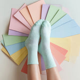 Pastel Green Crew Compression Socks Bamboo