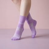 Pastel Purple Crew Compression Socks Bamboo - Funky Sock Co