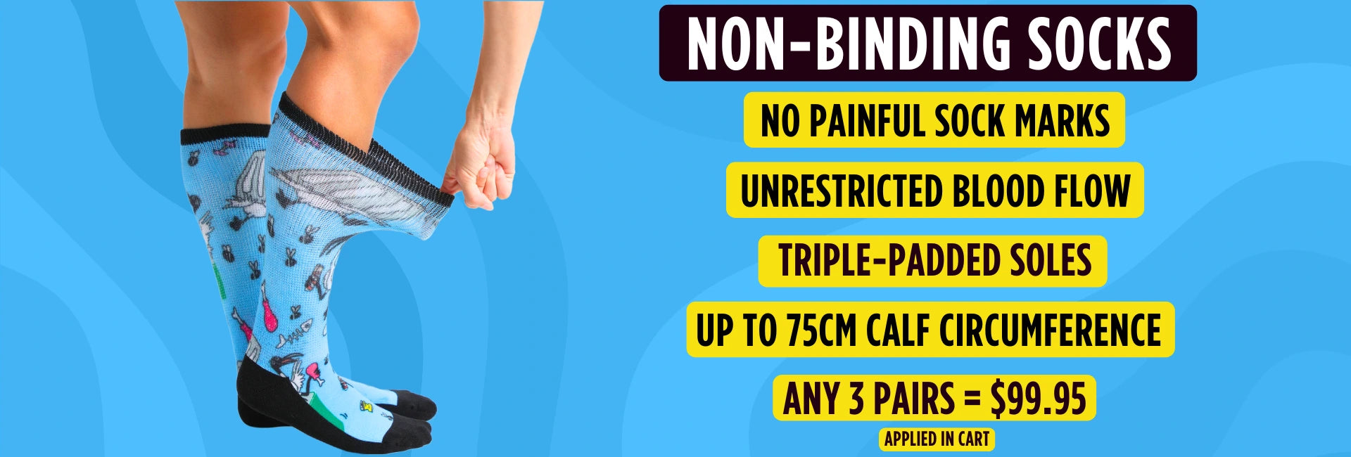 Non-Binding Diabetic Friendly Socks