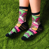 Crew Length Compression Socks Floral Meadows Bamboo