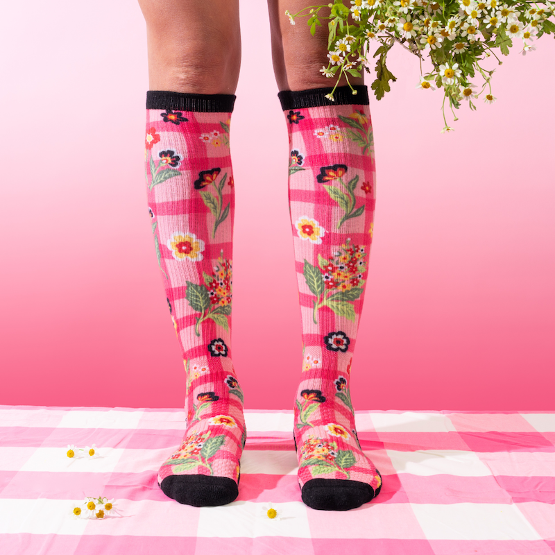Pink Funky Socks Bamboo Compression Socks Australia | Funky Sock Co