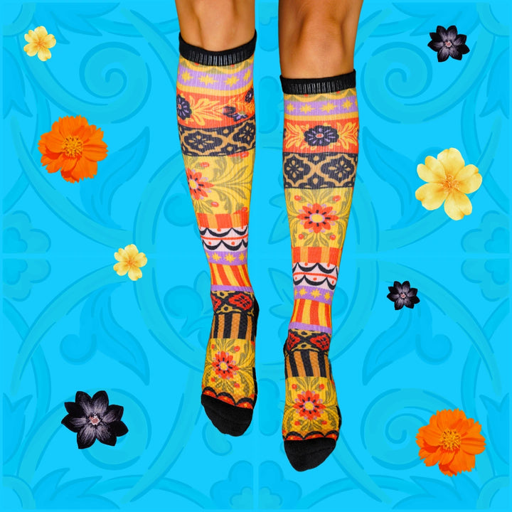 Bamboo Funky Retro Compression Socks
