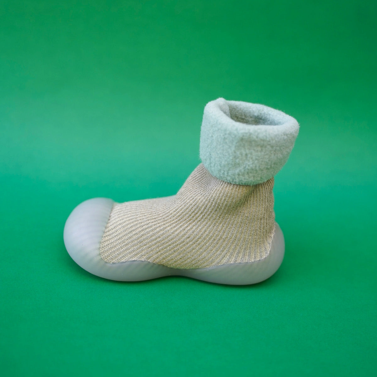 Infant Pre-Walker Warm Green Kids Sock Shoes Rocks Stones Concrete