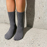 Crew Length Compression Socks Grey Bamboo