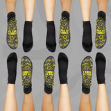 Grip Ankle Compression Socks 6 Pack Black Bamboo