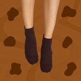 Ankle Compression Socks Chocolate Bamboo - Funky Sock Co