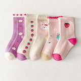 Kids Cotton Socks Cute Mini 5 Pack 3