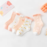 Kids Cotton Socks Cute Mini 5 Pack 4
