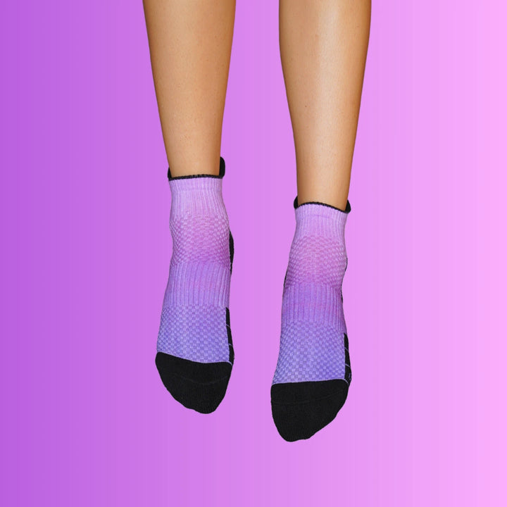 Neon Lilac Ankle Compression Socks Bamboo