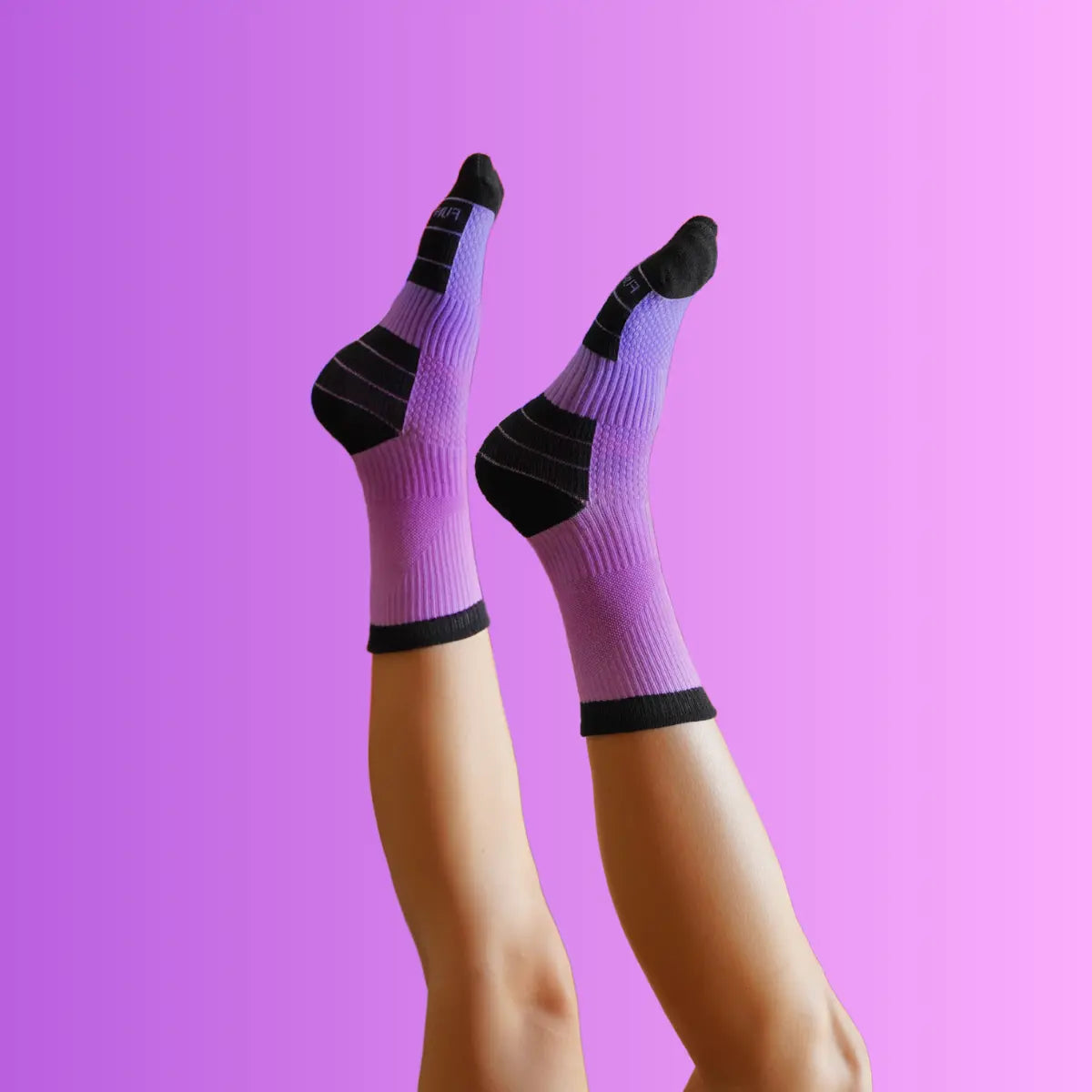 Neon Lilac Crew Compression Socks Bamboo
