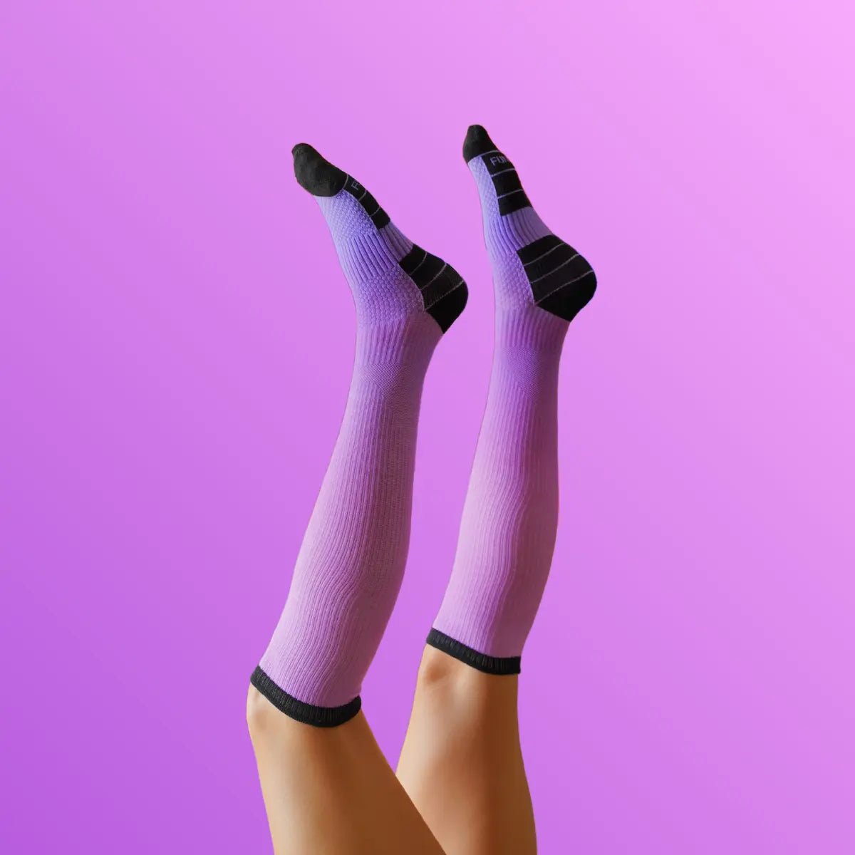 Neon Lilac Bamboo Compression Socks