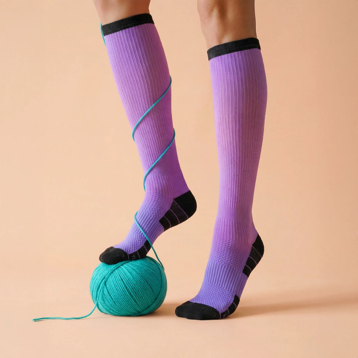 Neon Lilac Bamboo Compression Socks