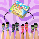 Ankle Compression Socks Gift Box 4 Pack Florals Bamboo - Funky Sock Co