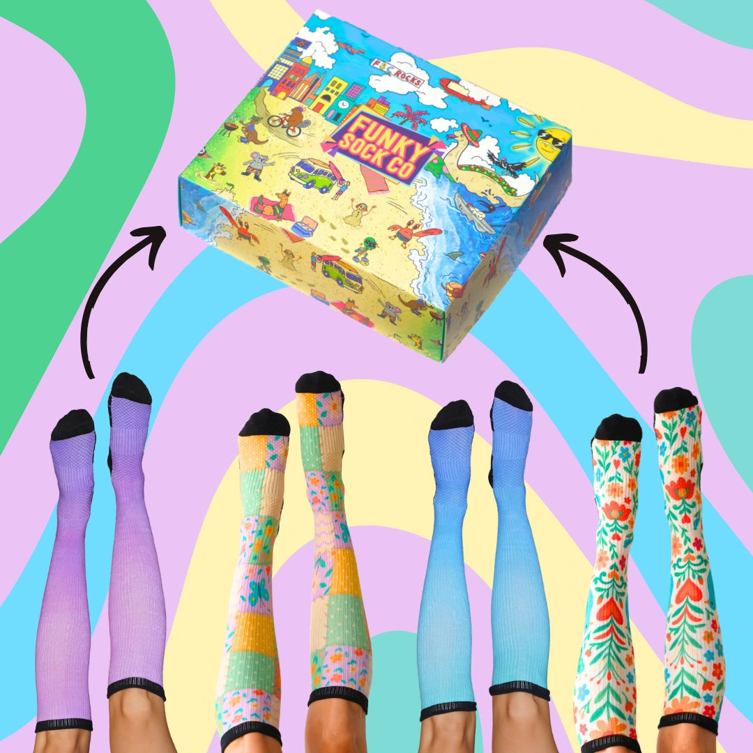 Knee-High Bamboo Gift Box 4 Pack Compression Socks