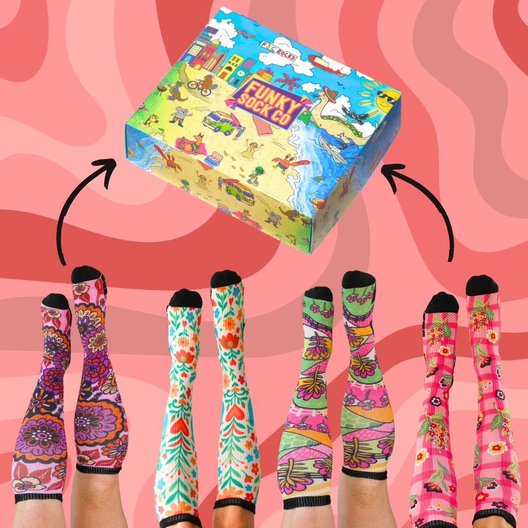 Knee-High Bamboo Gift Box 4 Pack Mix Compression Socks