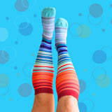 Blue Red Stripes Classic Compression Socks - Funky Sock Co