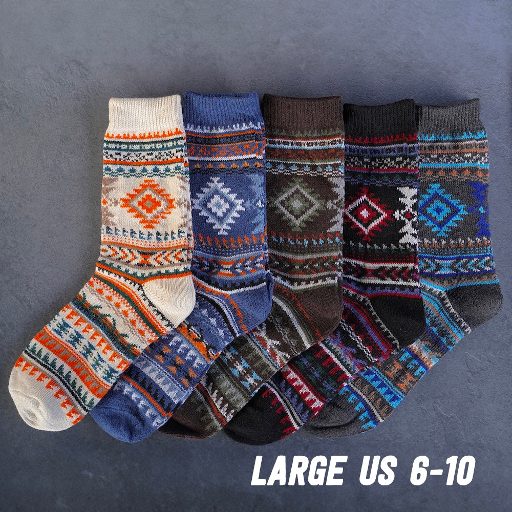 5 Pack Warm Winter Nordic Cotton Socks Cold Snow No. 5