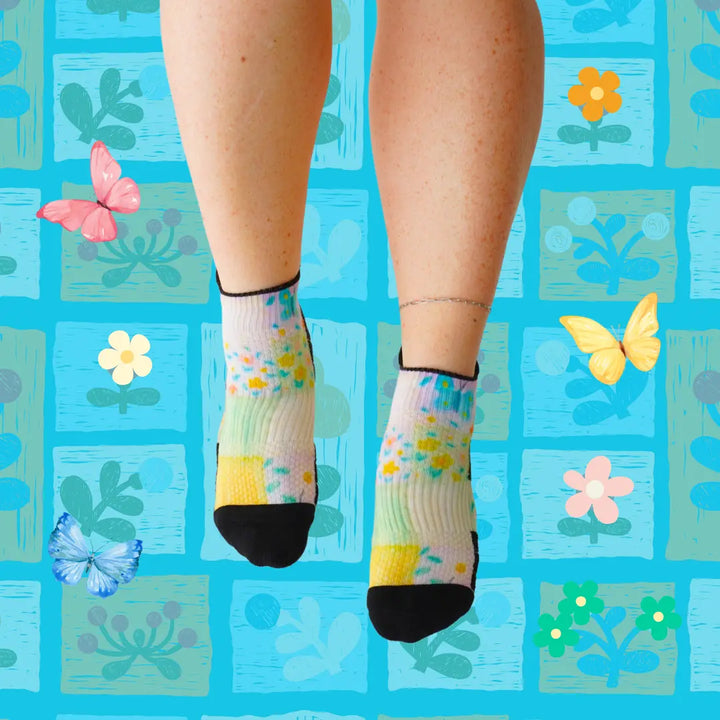 Patch Work Ankle Compression Socks