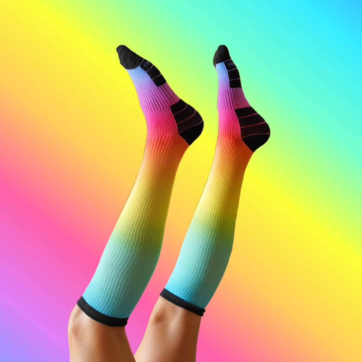 Neon Prismatic Bamboo Prismatic Compression Socks
