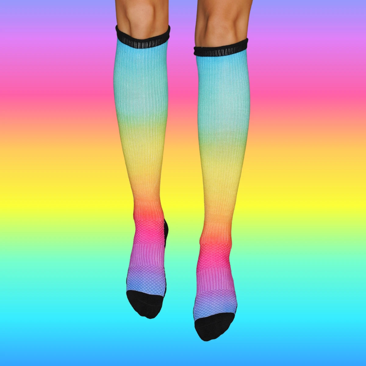 Neon Prismatic Bamboo Prismatic Compression Socks