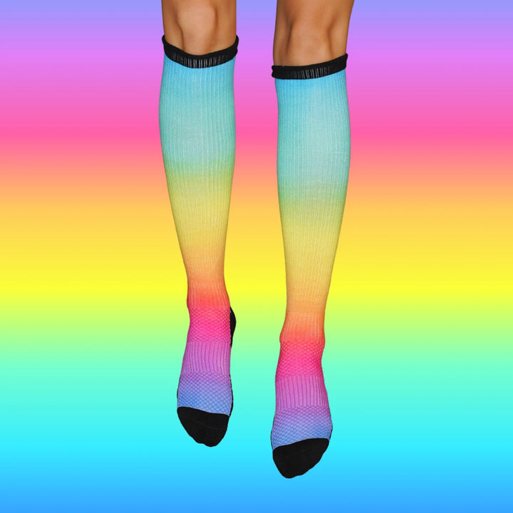 Neon Prismatic Bamboo Prismatic Compression Socks