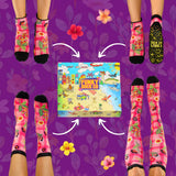 Relief Box 4 Pack Floral Patches Compression Socks