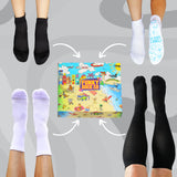 Relief Box 4 Pack Black White Compression Socks