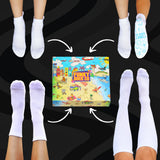 Relief Box 4 Pack White Compression Socks - Funky Sock Co