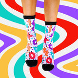Crew Compression Socks 3 Pack Retro Bamboo - Funky Sock Co