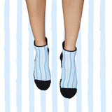 Seaside Stripes Ankle Compression Socks Bamboo - Funky Sock Co