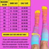 Multi Coloured Stripes 4 Pack Compression Socks Athlete Circulatory