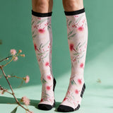 Spring Blush Gum Blossom Bamboo Compression Socks