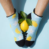 Spring Citrus Garden Ankle Compression Socks Bamboo