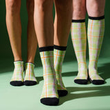 Spring Garden Picnic Crew Compression Socks Bamboo