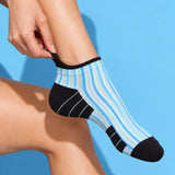 Spring Seaside Stripes Ankle Compression Socks Bamboo