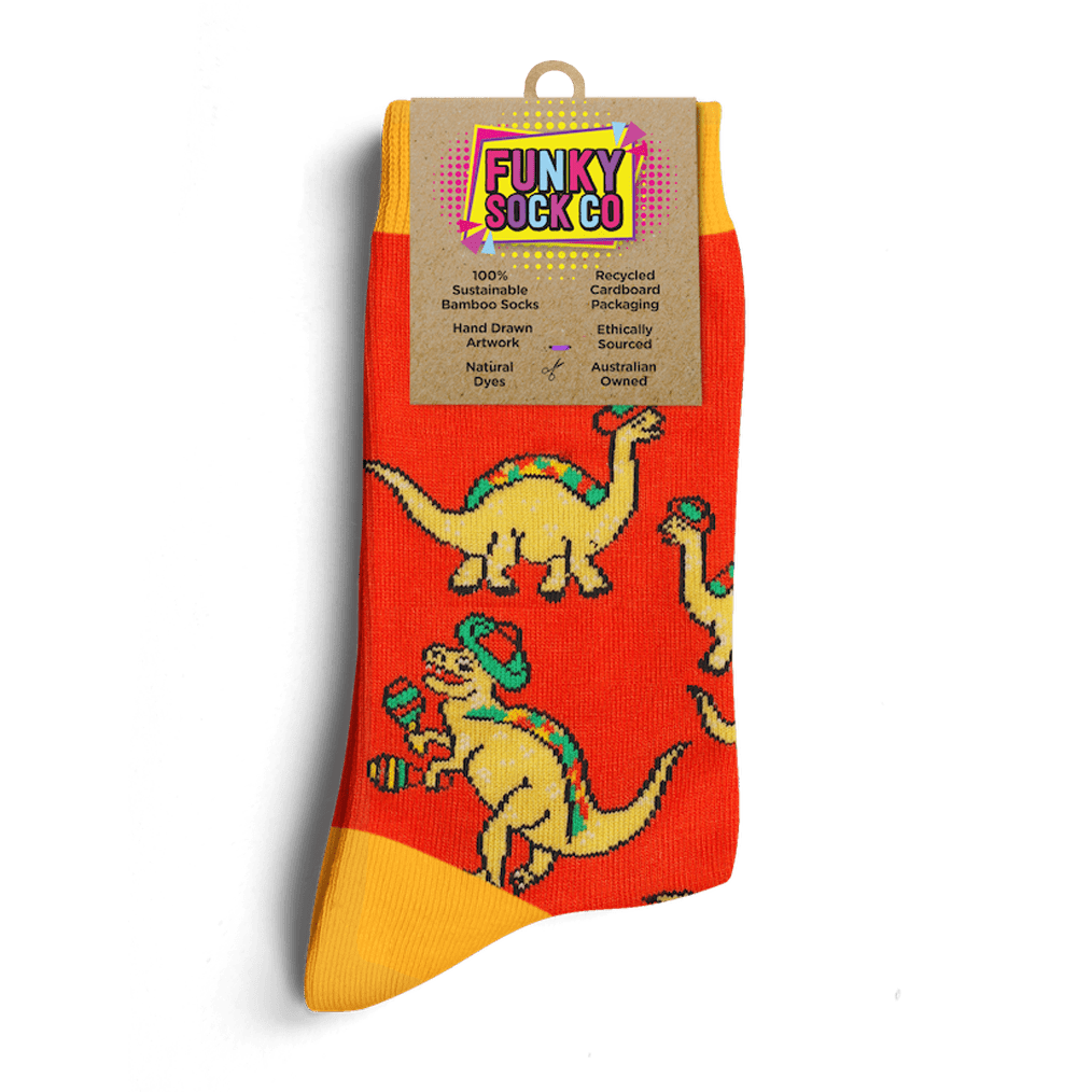 Tacosaurus Dinosaur Bamboo Socks