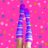 Classic Purple Stripes Compression Socks