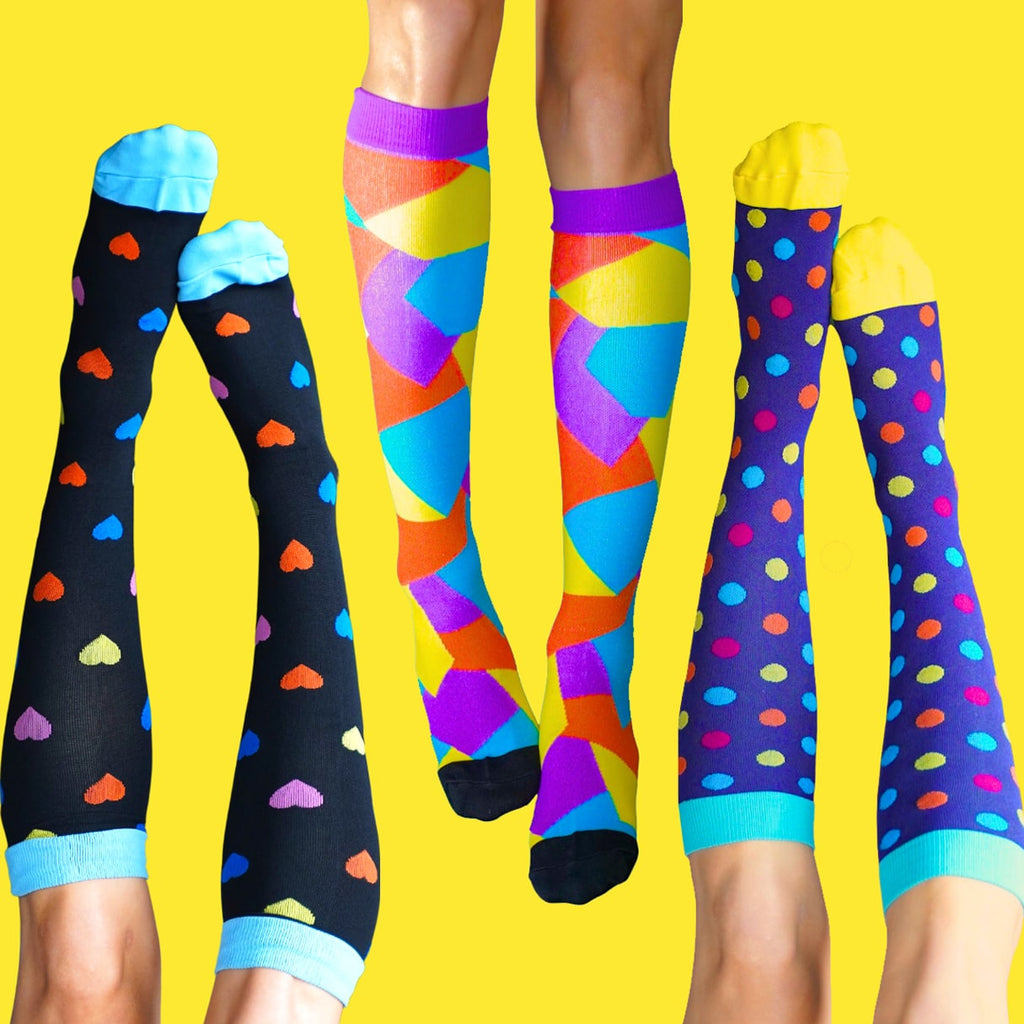 3 Pack Essentials Basic Compression Socks Funky Sock Co