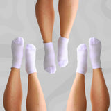 Ankle Compression Socks White Bamboo - Funky Sock Co