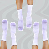 Crew Compression Socks 3 Pack White Bamboo - Funky Sock Co