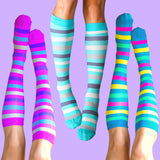 3 Pack Stripes Compression Socks