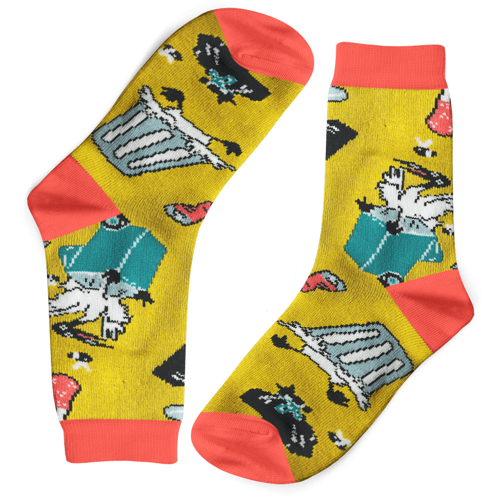 7-15YRS Wheelie Bin Chicken Bamboo Socks