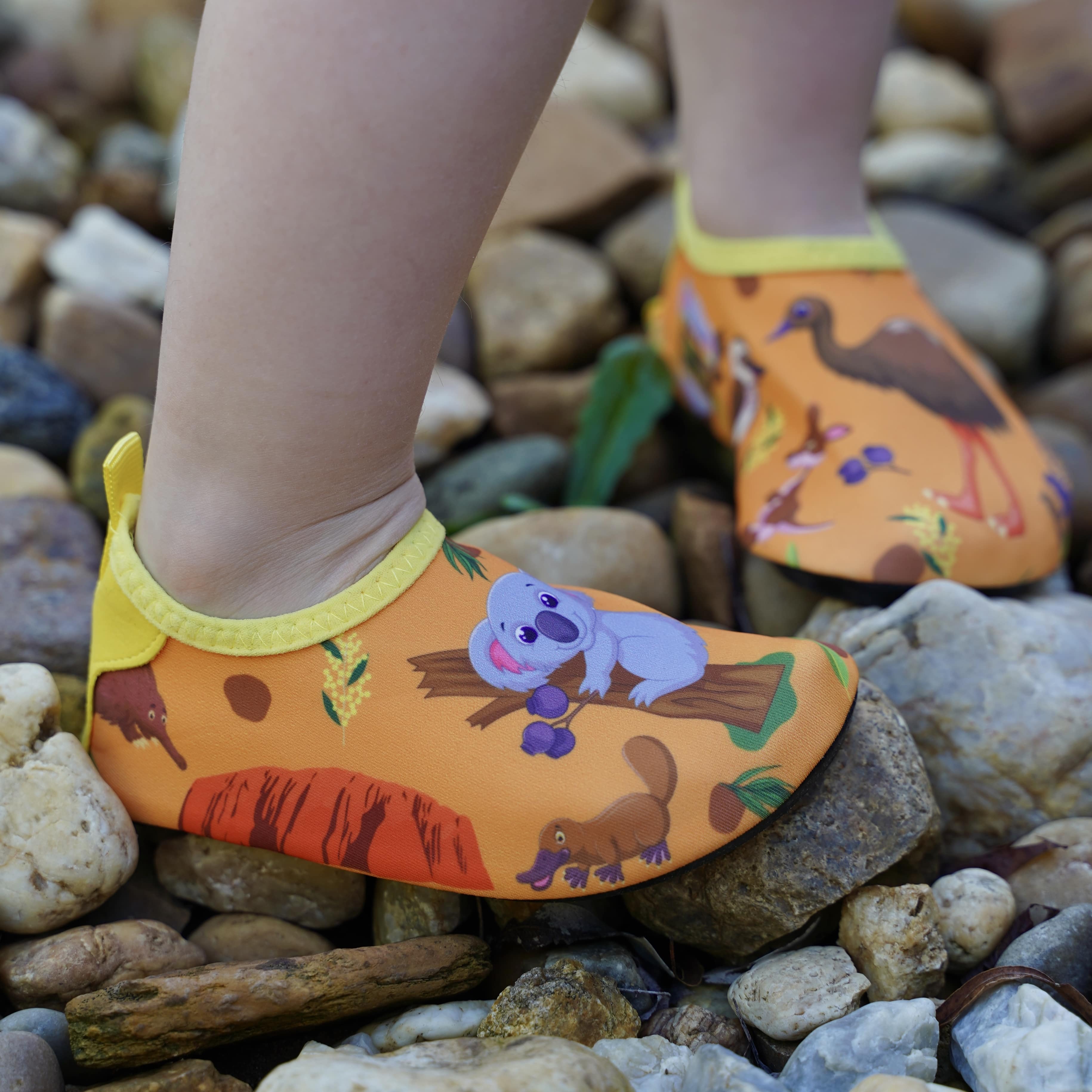 Kids Reef Water Shoes Australiana Uni-sex Sand Beach Rocks Sensory Pool Coral Anti-Slip Aqua